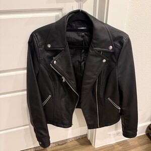 Black leather jacket